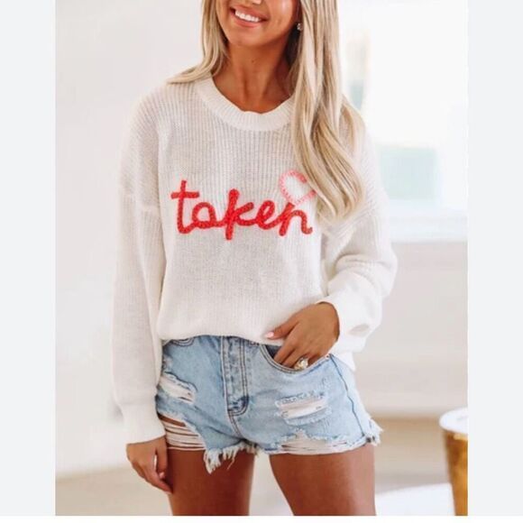 NWT “Taken” knit sweater size small - Picture 1 of 7